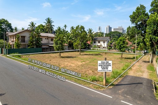 Prime 37.18 Perch Land with Spacious 2-Story House for Sale in Battaramulla